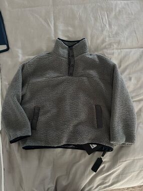 NEW Moustache Kids Gray Fleece Pullover